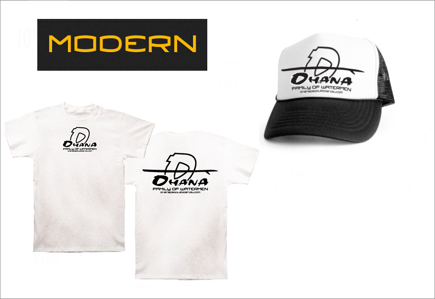 image of ohana paddleboards modern line hats and shirts